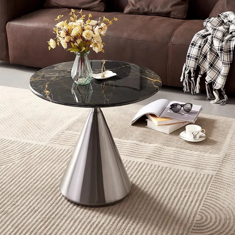 Minimalist few marble household room small apartment sofa bedroom slab creative corner few