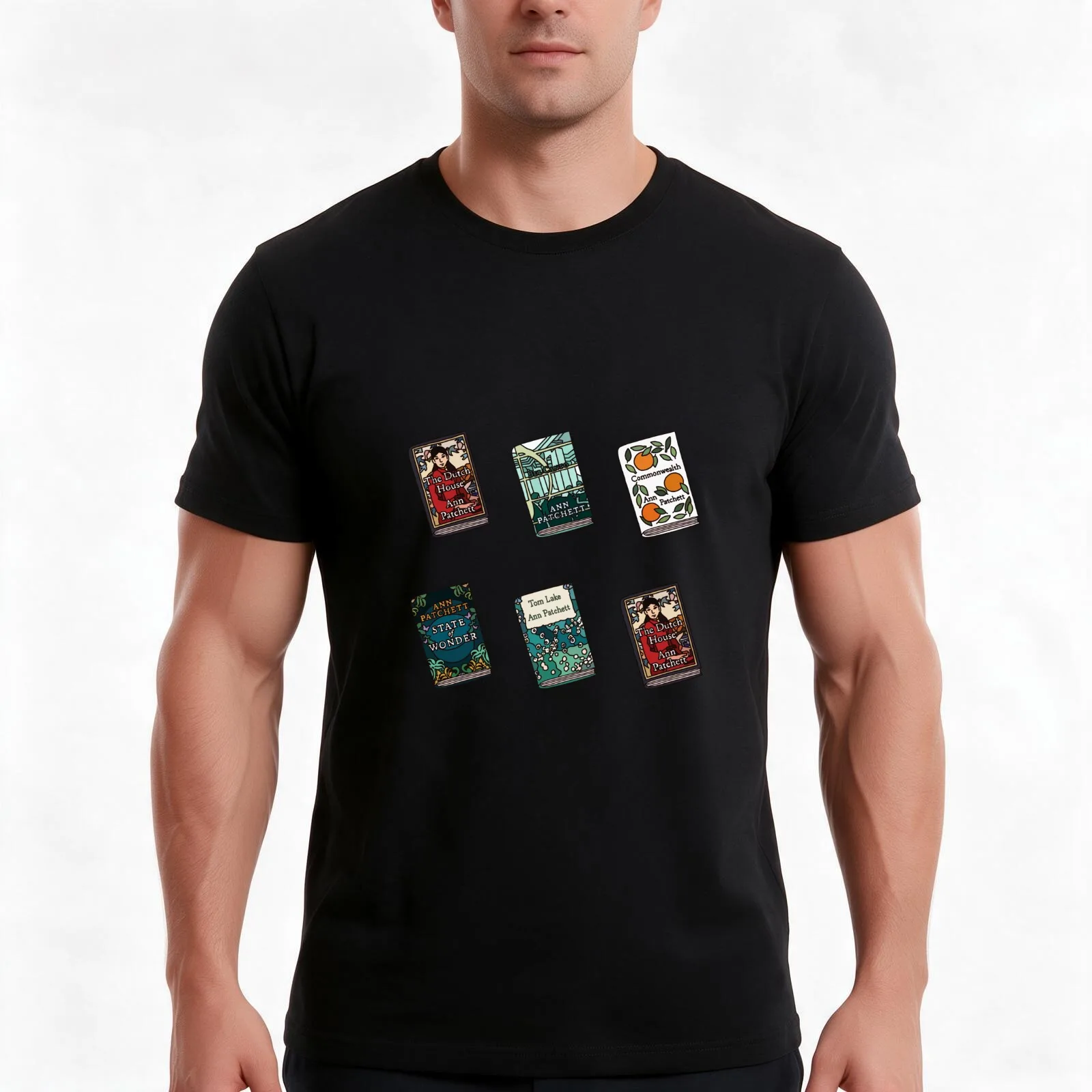 Ann Patchett books T-Shirt, Funny Graphic Print Tee, Unisex Cotton Casual Short Sleeve Top