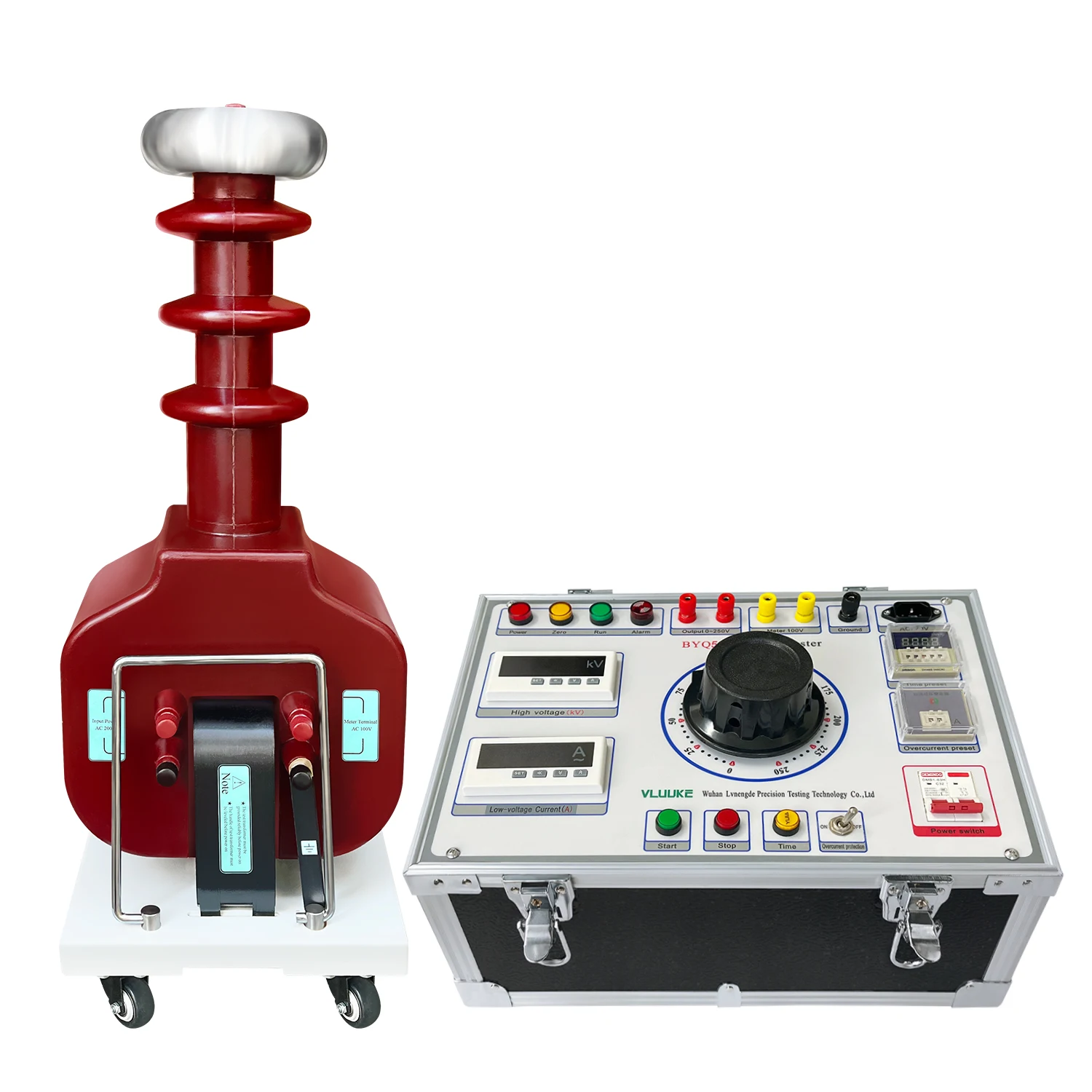 VLUUKE BYQ5kVA  Hipot Tester 5kVA/100kV Dry Type Portable Transformer for AC/DC HV Testing