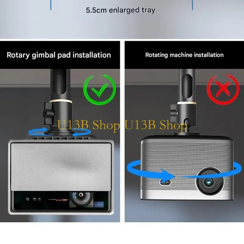U13B Metal Projectors Ceiling Mount Flexible Use and Orientation Control Stand