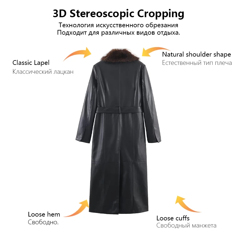 2025 Winter New Women's Clothing, simple and fashionable, with a detachable collar, faux fur effect coat.