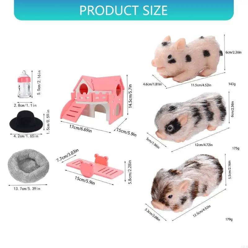 التفاعلية نماذج للحيوانات ضغط خنزير لعبة الحسية للأطفال التظاهر مجموعة اللعب A2UB