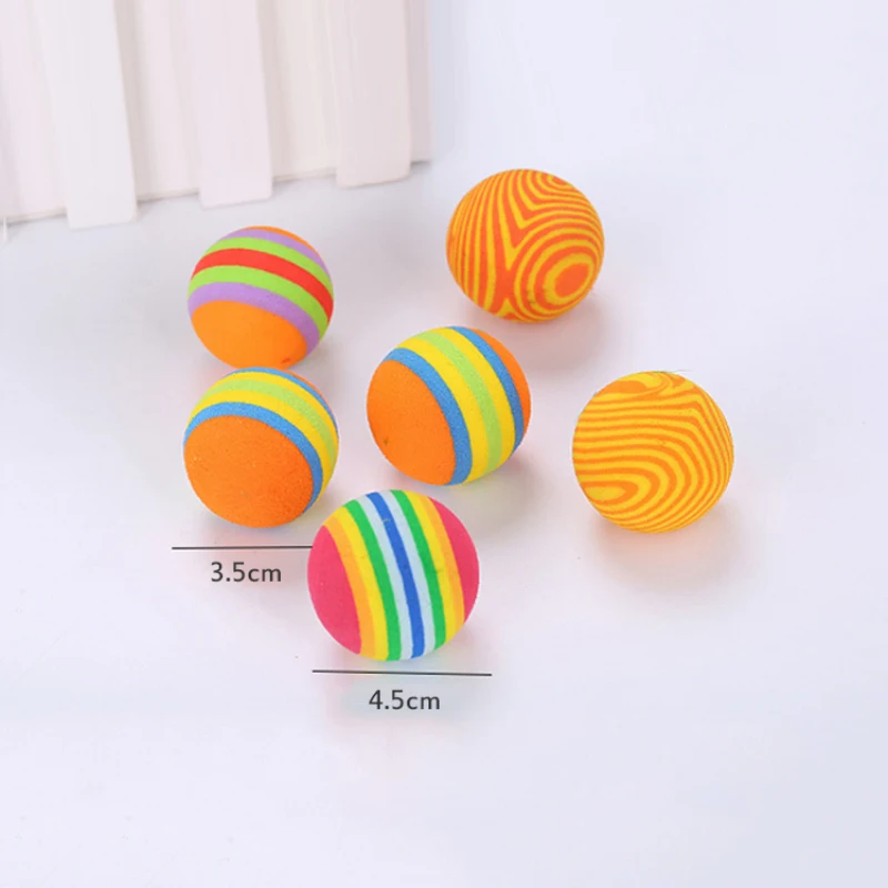 1/2/3/4/5pcs Cat Toy Ball Toys For Cats Foam Multicolor Balls Pet Toy Interactive Training Toys Pet Cat Supplies Cat Accessories