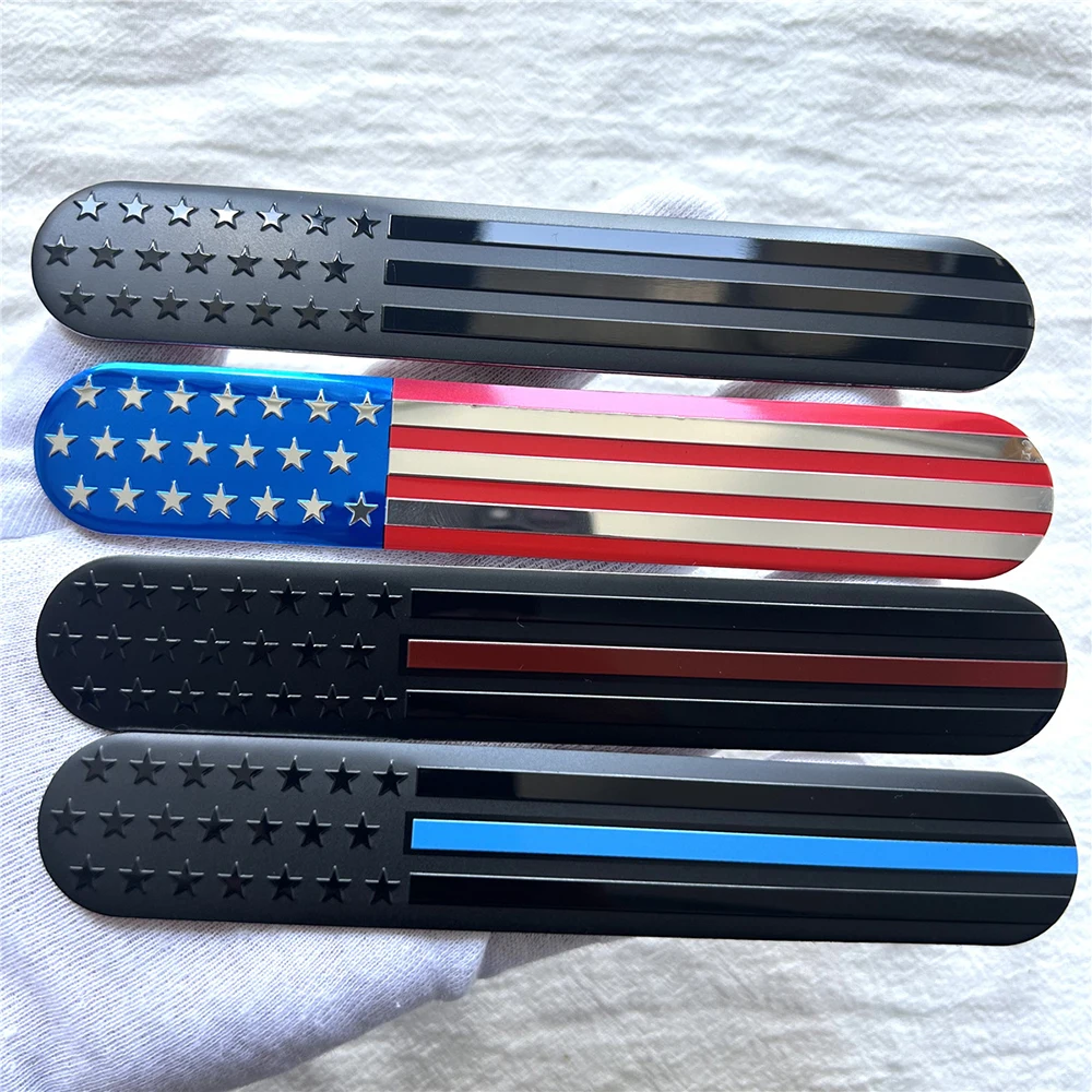 3D Metal Car Emblem Sticker Retro Flag Pattern Alloy Badge Decal Self‑Adhesive Decor for Vehicle Side Fender Tailgate Decoration