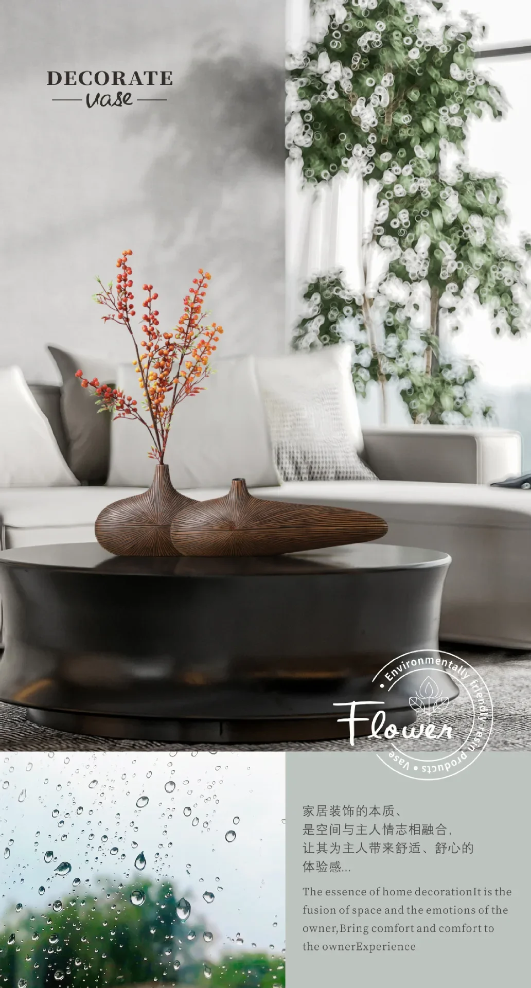 Deluxe Sense Light Luxury Living Room TV Cabinet Wine Cabinet Housewarming Gift Home Decor Vase Decoration Home Decoration