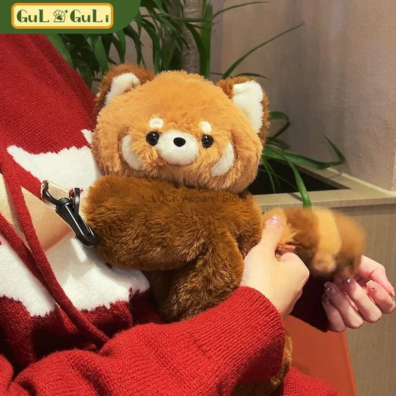 

25COSМаленькая сумка для щенка панды, милая плюшевая сумка, рюкзак на одно плечо, женская кукла, сумка-книга через плечо, подарок на день рождения