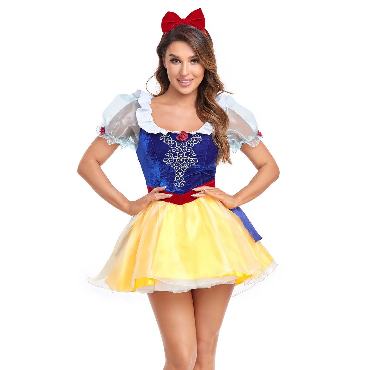 Grande taille adulte neige blanche Princ Dr fée T Cosplay loween Performance Costume ort Sexy jupe scène tenue