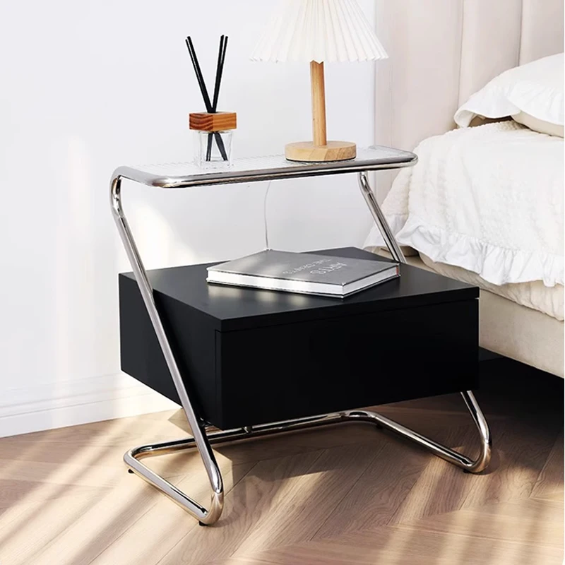

Bedside table Nordic modern simple Internet celebrity ins style bedroom small solid wood creative storage cabinet