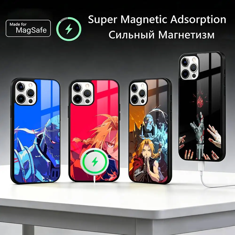 

F-Fullmetal A-Alchemist Phone Case For iPhone17,16,15,14,13,12,11 Plus,Pro Max For Magsafe Wireless Charging