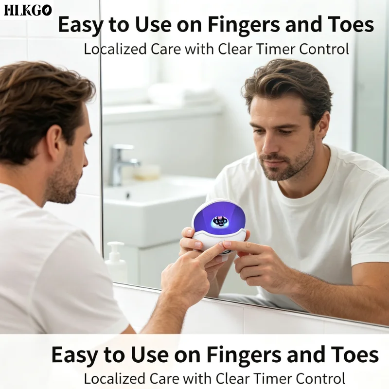 Wireless Nail Fungus Laser Device 470nm Blue Light 910nm Ultra-Pulsed Cold Laser Nail Cleaning Care Home Use