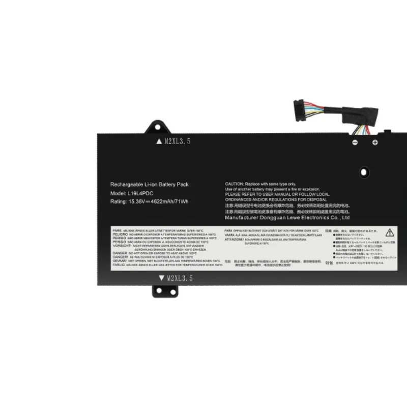 Per Lenovo L19C4PDC Batteria per notebook Yoga 14c 14cACN 2021/L19M4PDC 15.36V 4622mAh 2 pezzi