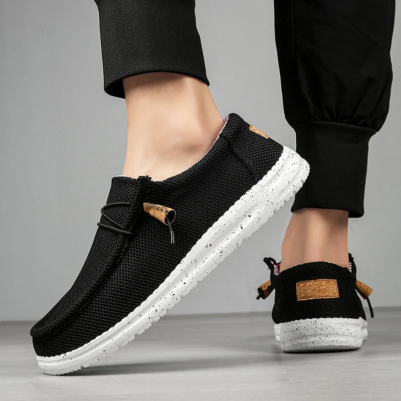 

Summer Men Casual Shoes Slip On Leisure Loafers Male's Lightweight Vintage Flats Classic Soft Comfortable Sneakers Plus Size