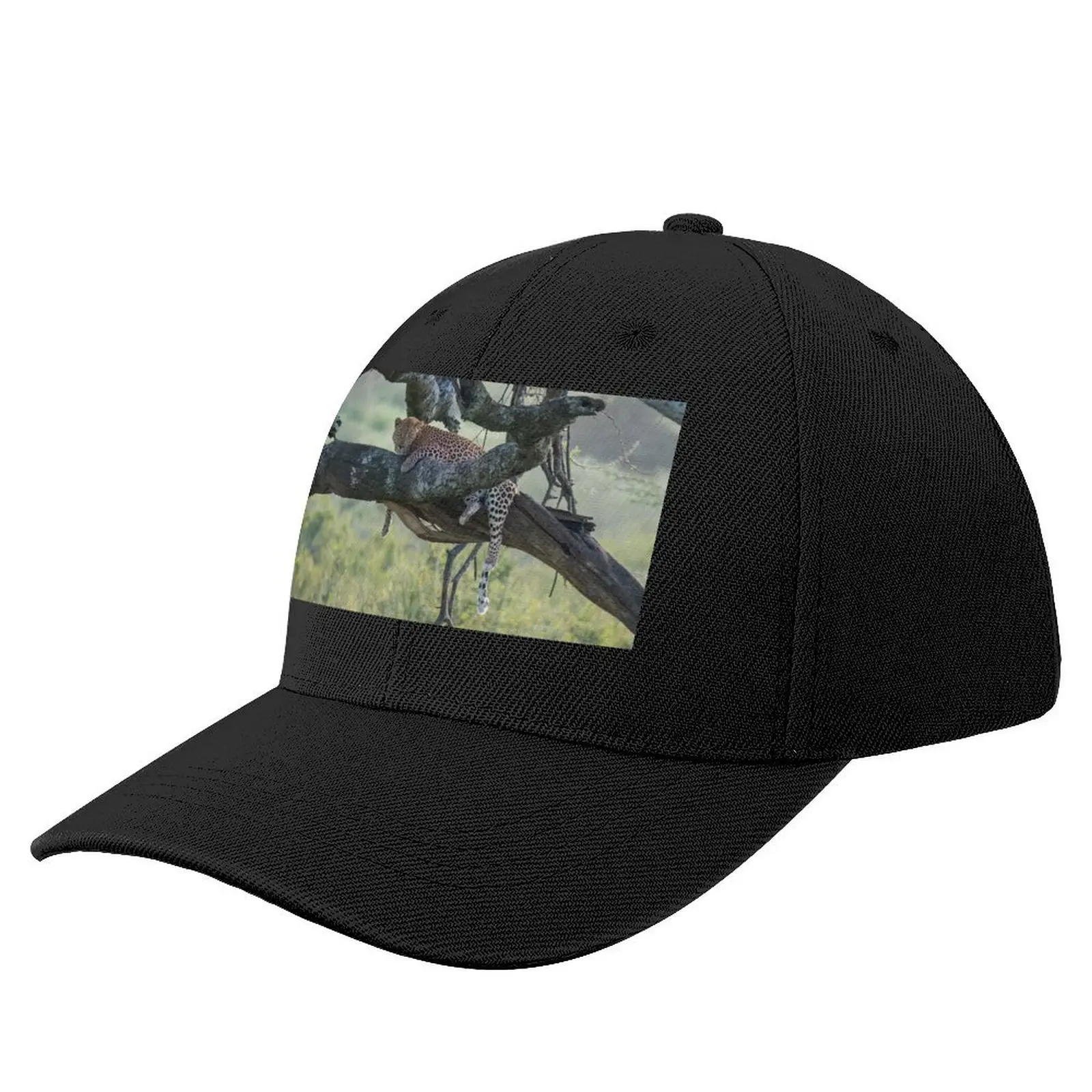 

Resting Leopard Baseball Cap Thermal Visor Hood Horse Hat Luxury Woman Men's