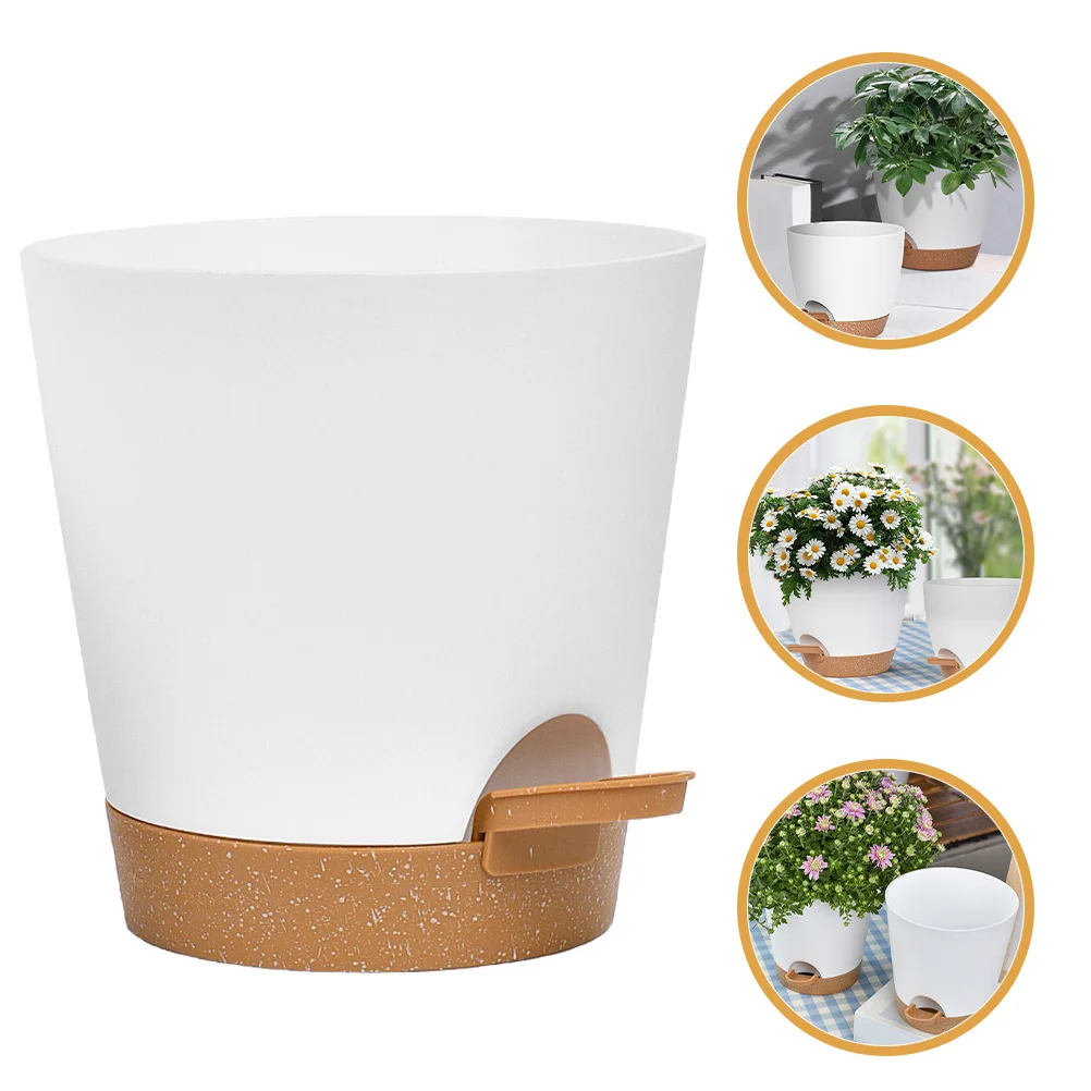 

3pcs Self Watering Flowerpot Kit Plastic Planter With Drainage For Indoor Plants Garden Succulents Automatic Bottom Watering
