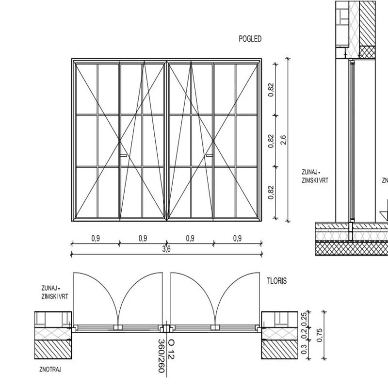 Provide drawings customized various glass doors steel doors iron doors