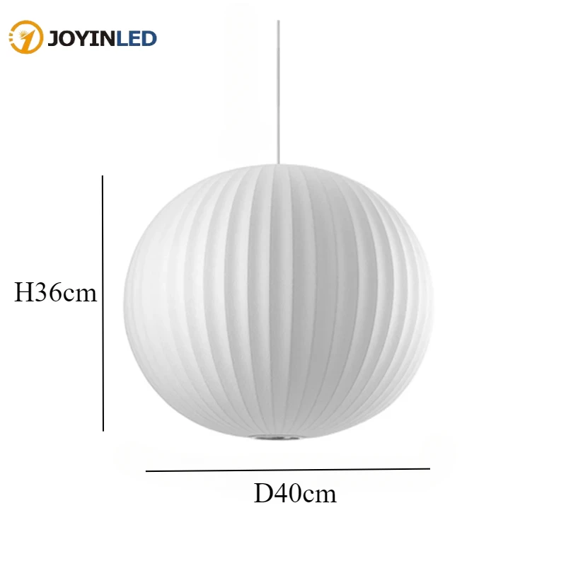 

Nordic Round Silk Led Chandelier Living Dining Room Ceiling Pendant Lamp Home Decoration Bedroom Hanging Light Lustre Fixture