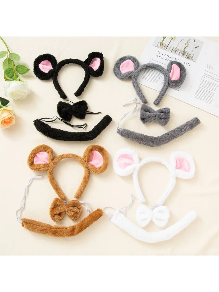 PESENAR Animal Monkey Costume Soft Monkey Ears Head with butterfly Ending Tutu Halloween Cosplay Party Fancy Costume Holiday