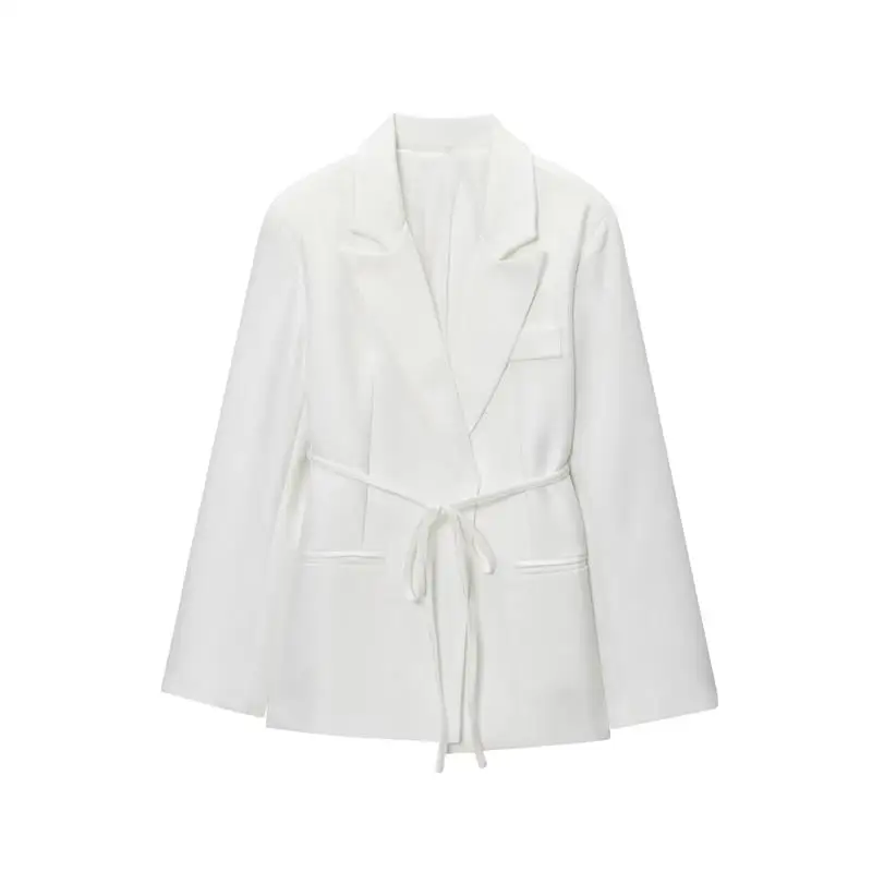 

Женский однотонный костюм Long Sve на заказ Jaet с поясом на талии и отложным воротником, верхняя одежда Busin Casual Sle B6002