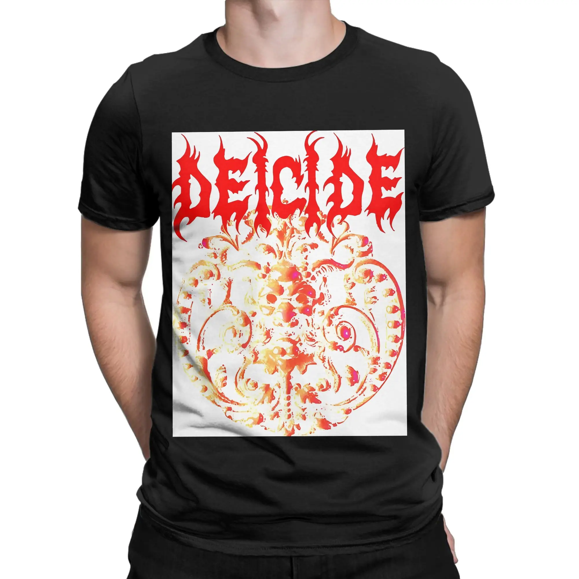 Deicide  Debut Graphic 100% Cotton T-Shirt Deicide Tops Tees For Men