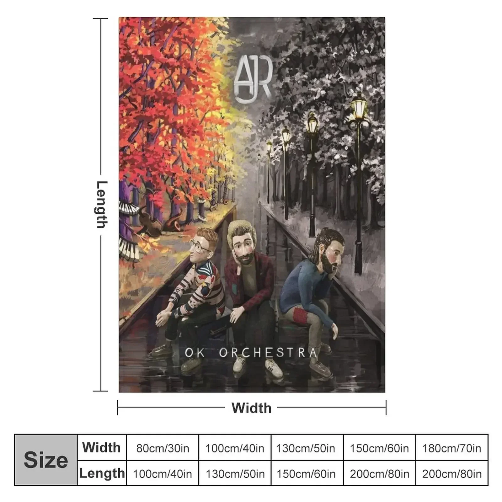 AJR - Ok Orchestra Throw Blanket Thin Furry Bed linens Blankets