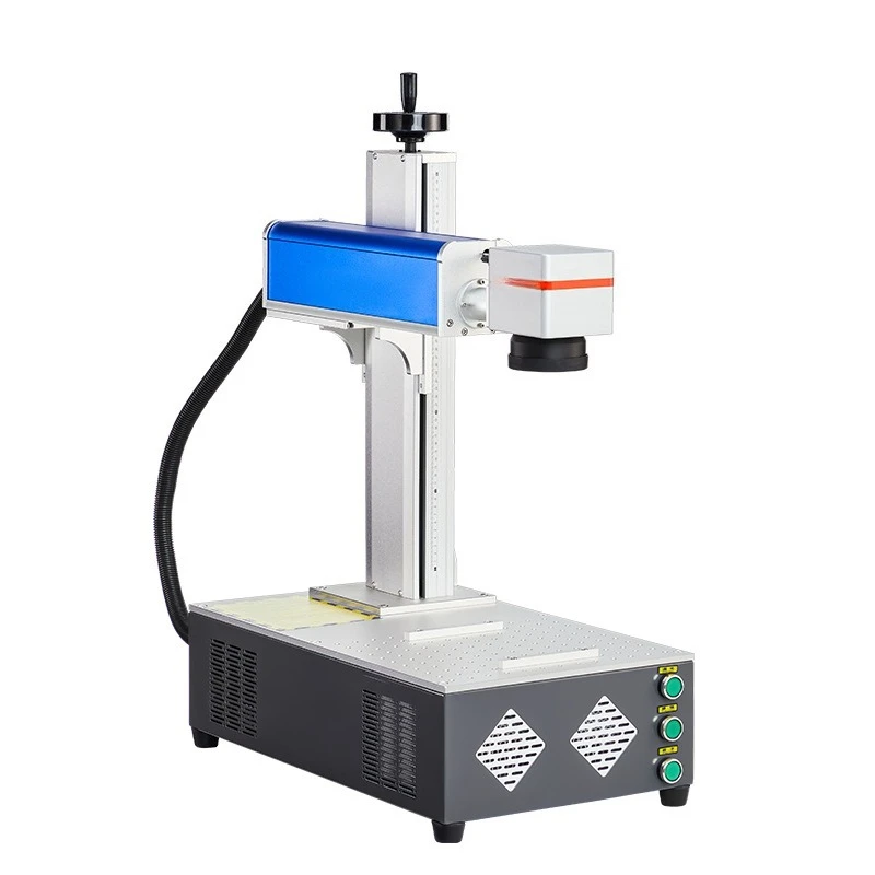 

Laser marking machine, fiber optic desktop, small automatic, handheld portable, metal coding, lettering and engraving machine