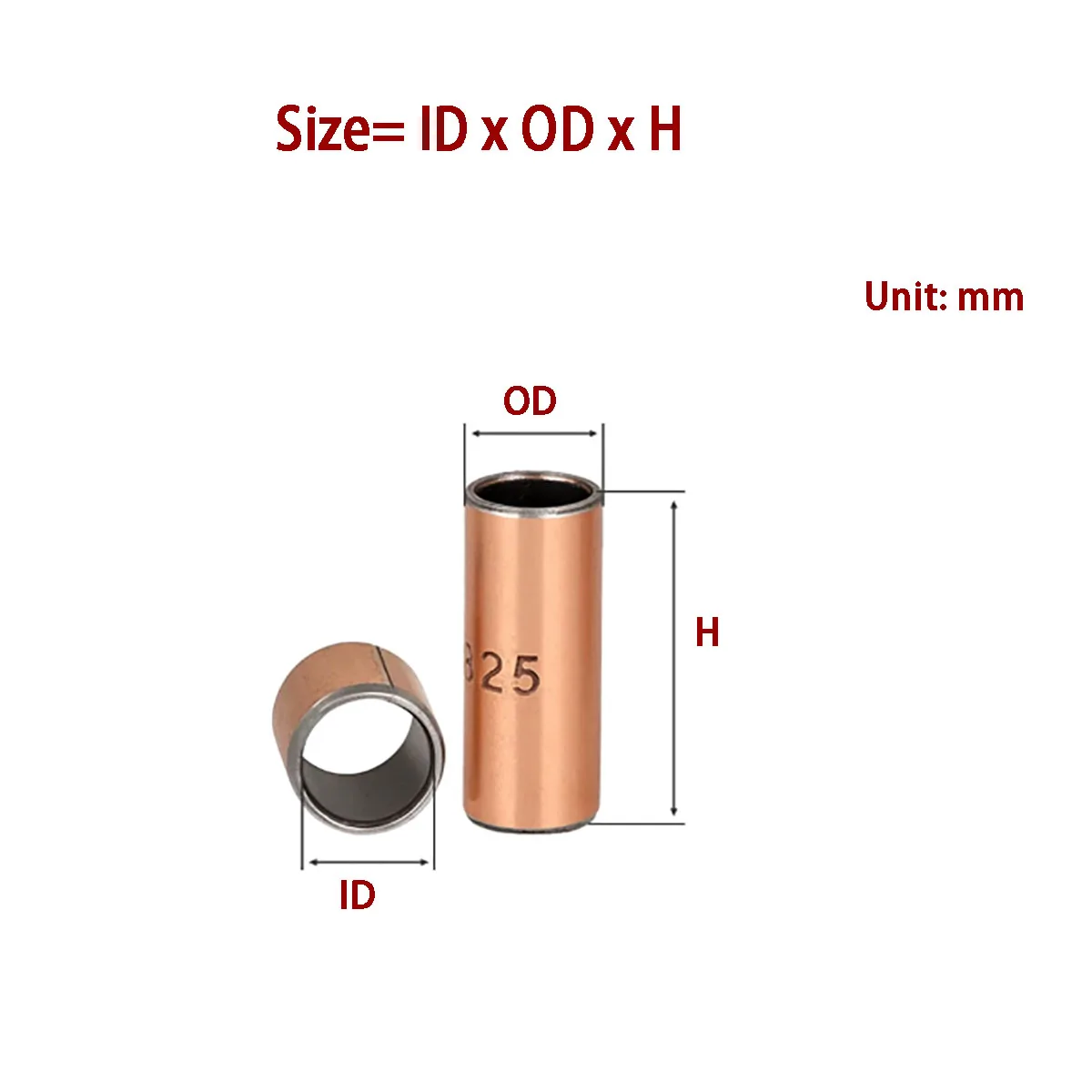 SF-1 Oil Free Self Lubricating Bronze Composite Bushing Bearing ID 10/11/12/13/14/15mm OD 12-17mm Wear Resistant Sleeve Bush