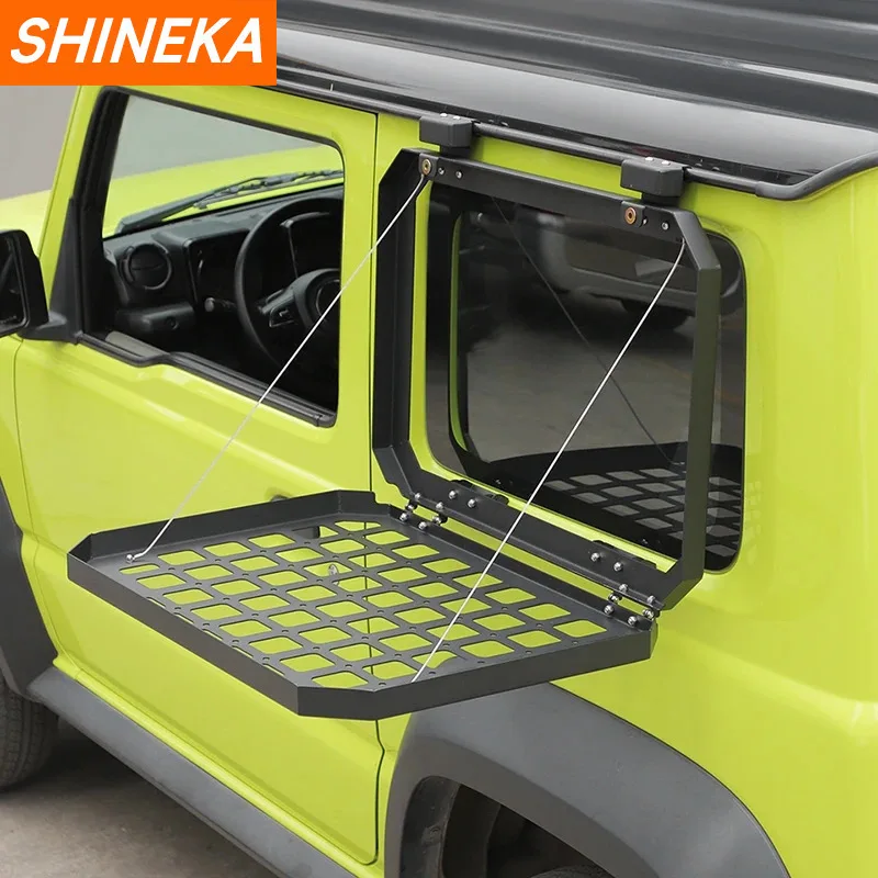 SHINEKA Car Foldable Rear Window Glass Armor fit for Suzuki Jimny 2 Door 2019-2024 Up Windows Protection Bracket Accessories