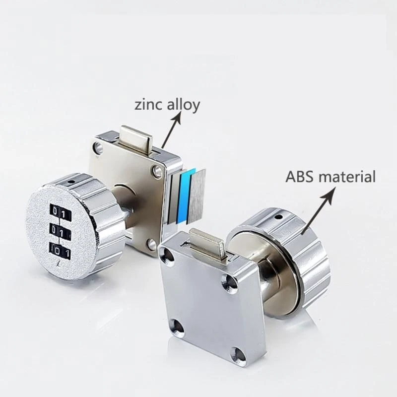 57BE Keyless Lock 3-Digit Combination Cabinet Lock Drawer Mechanical Lock