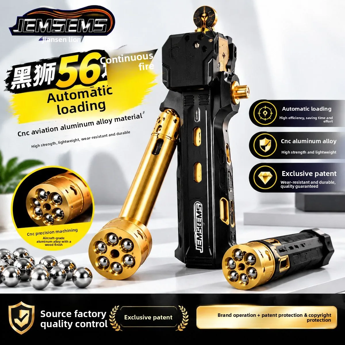 Slingshot 56 BEADS CLIP Multi-shot Rapid-fire Sling Shot Magnetic RUBBER BAND CNC Aerospace Aluminum Quick Metal New Outdoor EDC