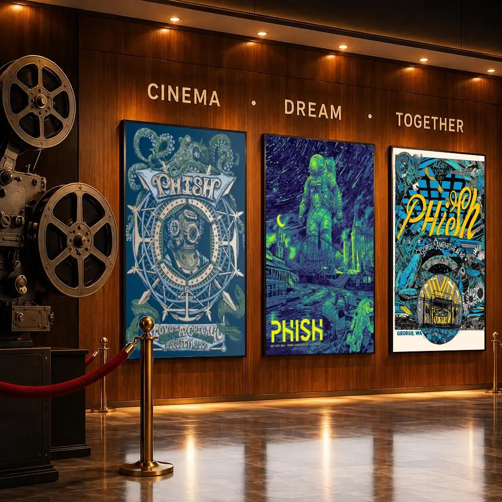 Band Rock Music Phish-Band Poster HD Home Sticky Wall Waterproof Home Living Room Bar Aesthetic Decor