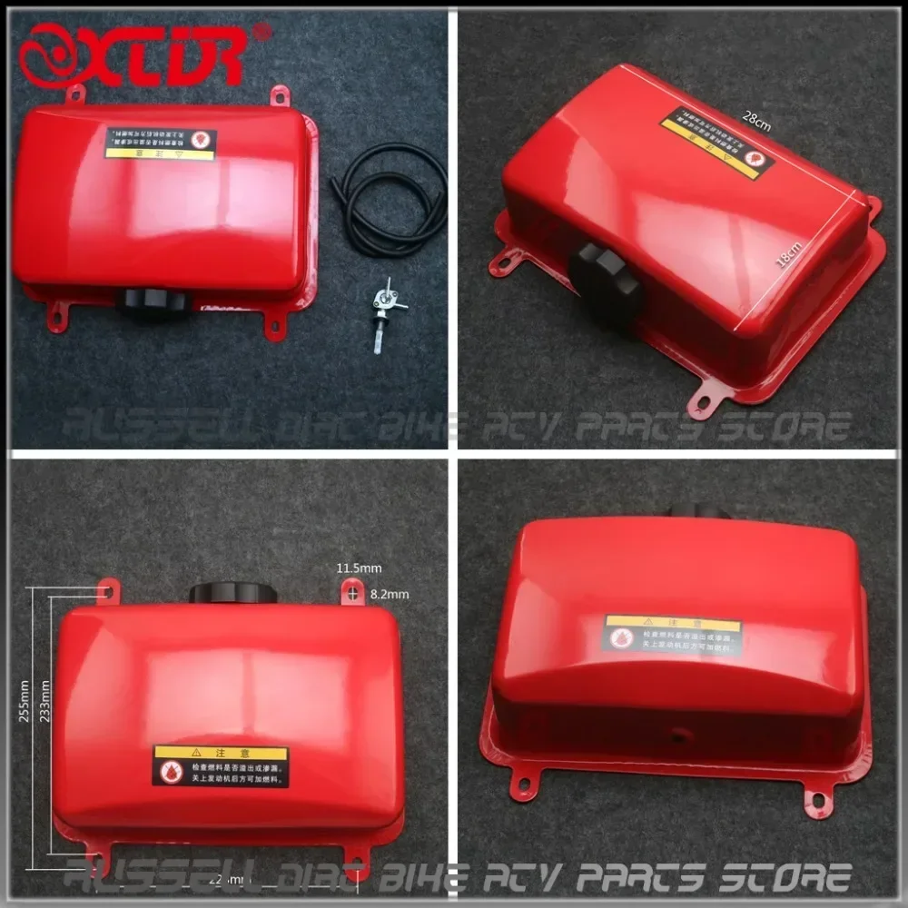 

5L Red Portable Gas Diesel Petrol Fuel Tank Oil Container Fuel-jugs Hose Car ATV QUAD Tube Motor