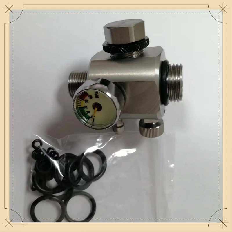 Stainless‑Steel Constant Pressure Dual Gauge Valve 4‑Point External Thread Quick Exhaust Regulator for Aquarium Fish Tank