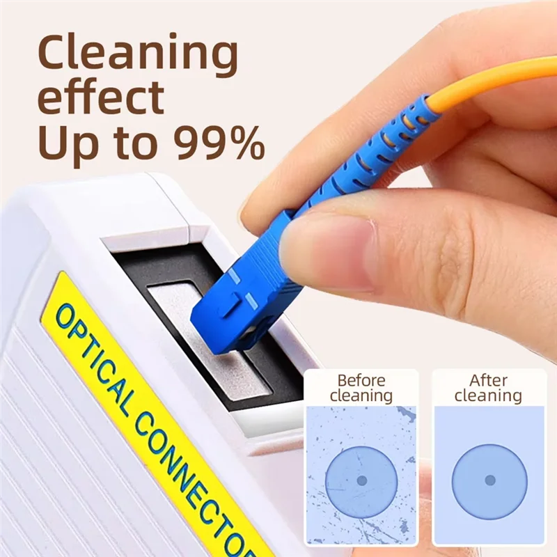 ELEC-Fiber Optic Cleaner Cassette+Cleaning Core Fiber End Face Cleaning Box Pigtail Cleaner For SC/FC/ST/LC Cleaner Tool