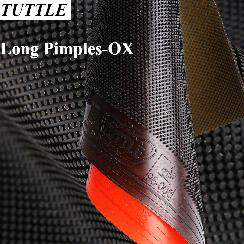 TUTTLE Autumn 3D OX Table Tennis Rubber Long Pimples Curve Weird Rotating Ping Pong Rubber Suitable for Attack & Defense