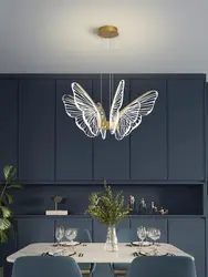 New butterfly chandelier modern minimalist creative  dining living room bedroom children's room LED smart lamps decorative lamp