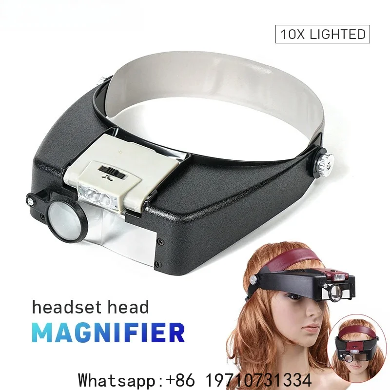 Glasses Loupe Wearing Style With Led Light Magnifier Magnifying Glasses Loupe Glasses Magnifier With Led Reading Repair