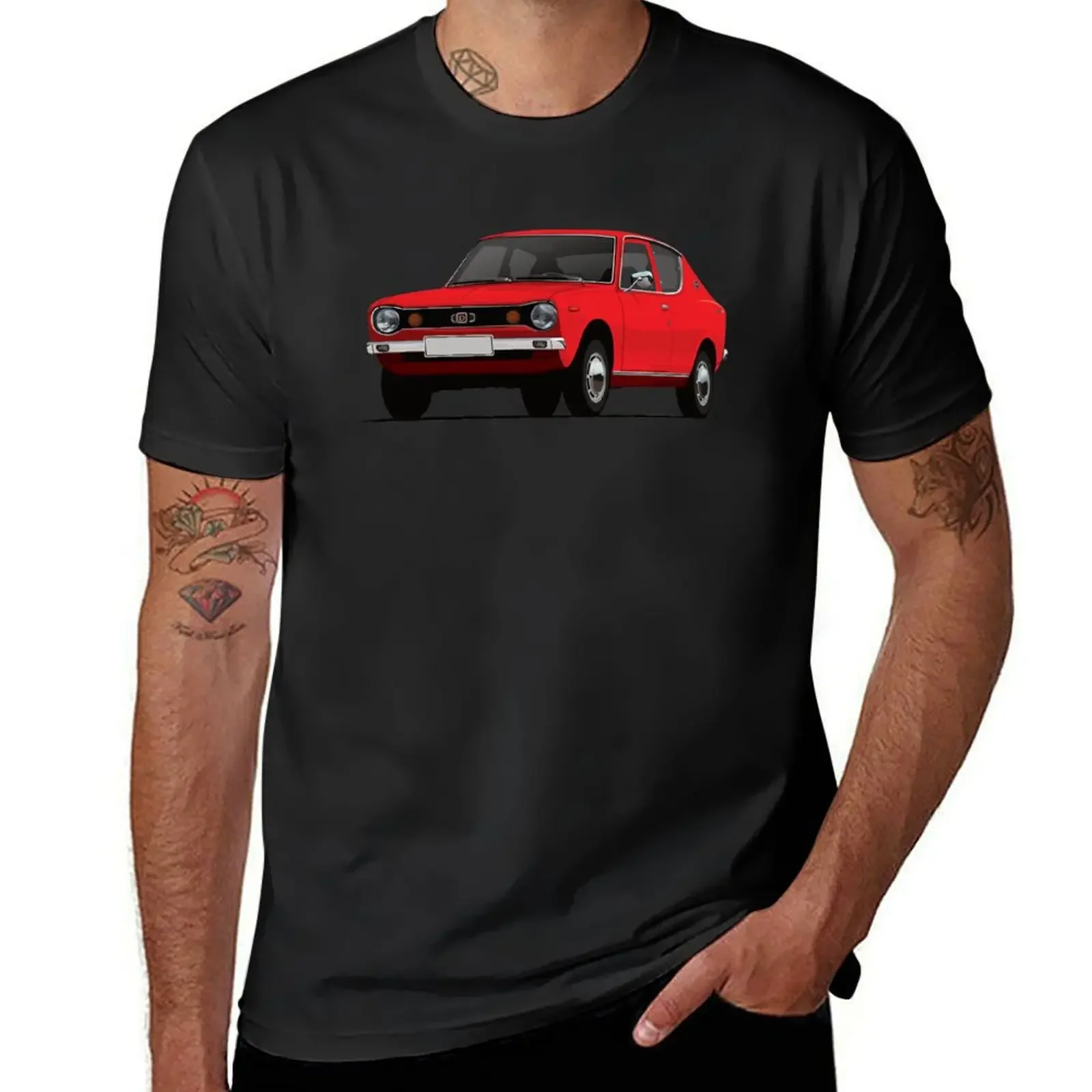 Datsun 100A, Cherry, E10 - red T-Shirt hot sale sweat oversized t shirts for men tshirts for mens designer clothing heavyweight