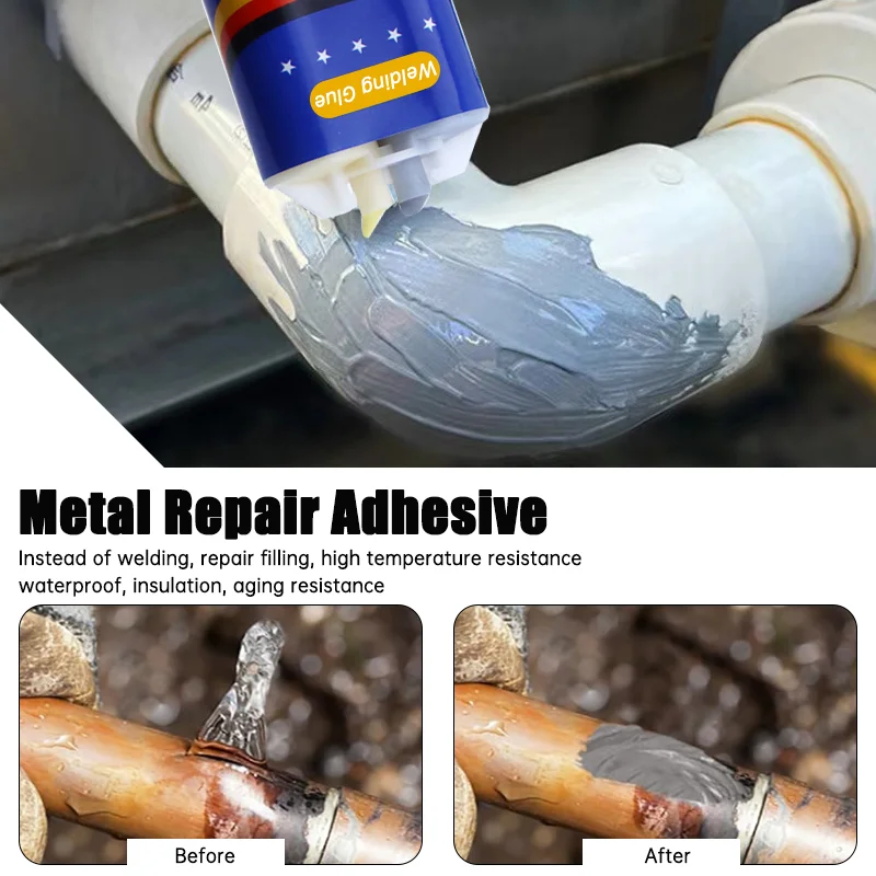 Metal Casting Repair Glue High Temperature Resistant Sealant Cold Welding Glue Magic Plastic Repair Adhesive Strong Glue