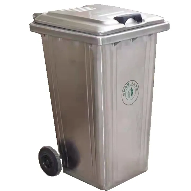 Outdoor 240 Liters Can Spot 240L Stainless Steel Trash Can Large 120 Marine Metal Trailer Nut Shell Box