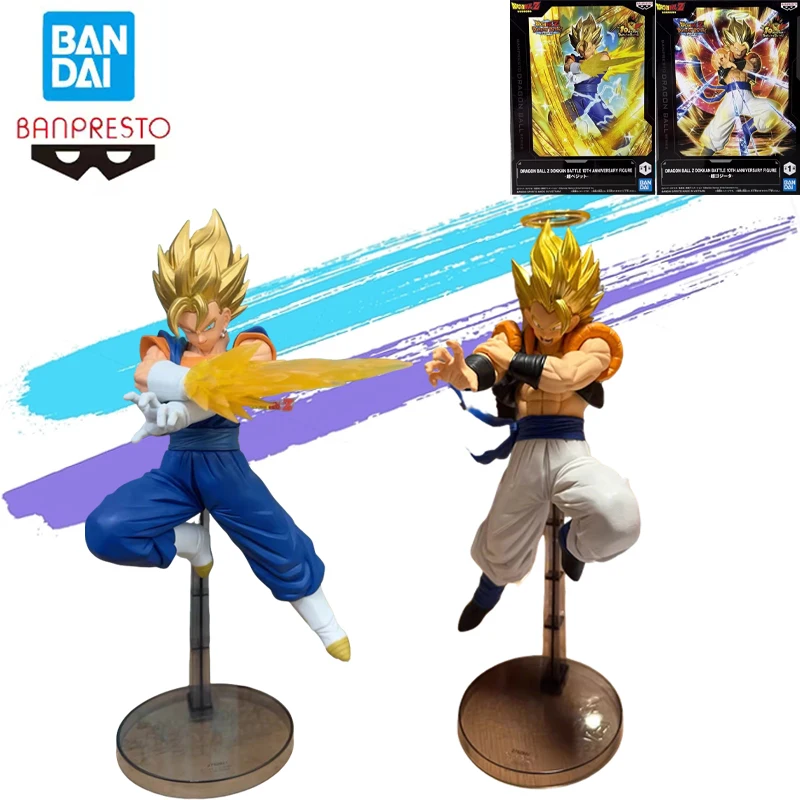 

Original Bandai Banpresto Dragon Ball Z Dokkan Battle Gogeta Vegetto Anime Action Figures Model Collectible Realistic Figurine