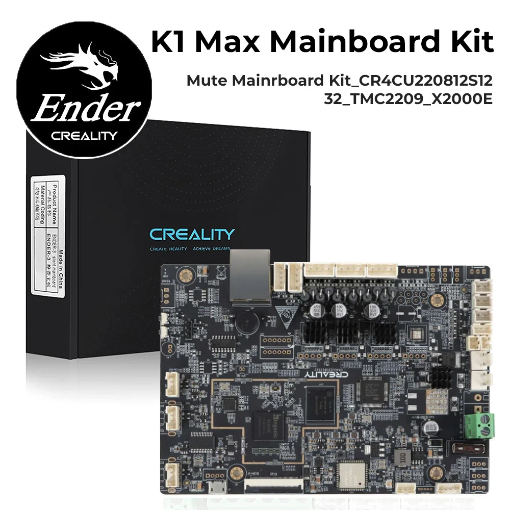 

Creality Original K1 or K1 MAX Motherboard Silent Board Upgraded CR4CU220812S12 32Bit TMC2209 X2000E Mainboard 3D Printer Parts