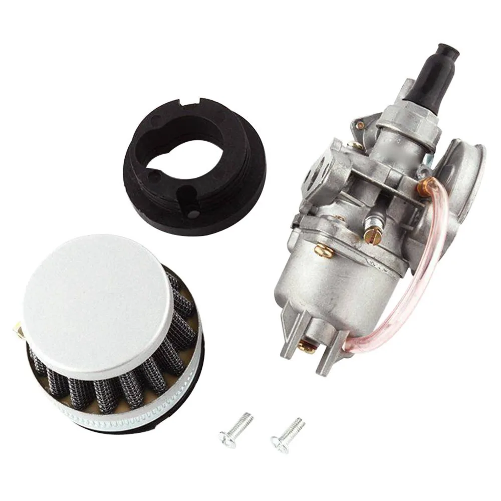 Replacement 43cc 47cc 49cc Carburetor Replacement 2-Stroke With Air Filter Fuel Filter Kit Air Filter Stack Mini Motorcycle