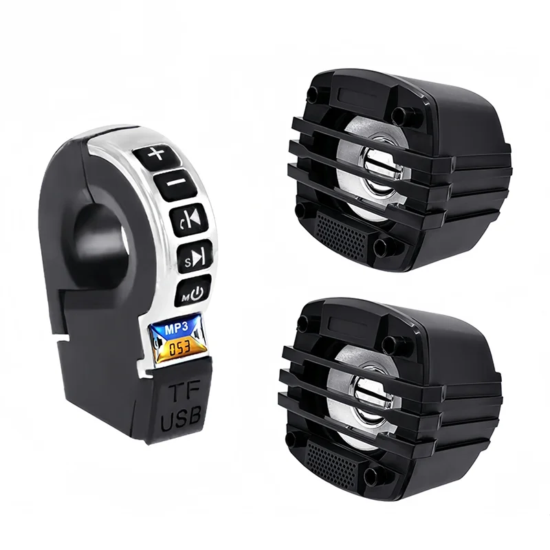 

NEW-USB Charging BT Audio And Bluetooth Speaker With Dual Horns For E-Bike And Motorcycle Handlebars