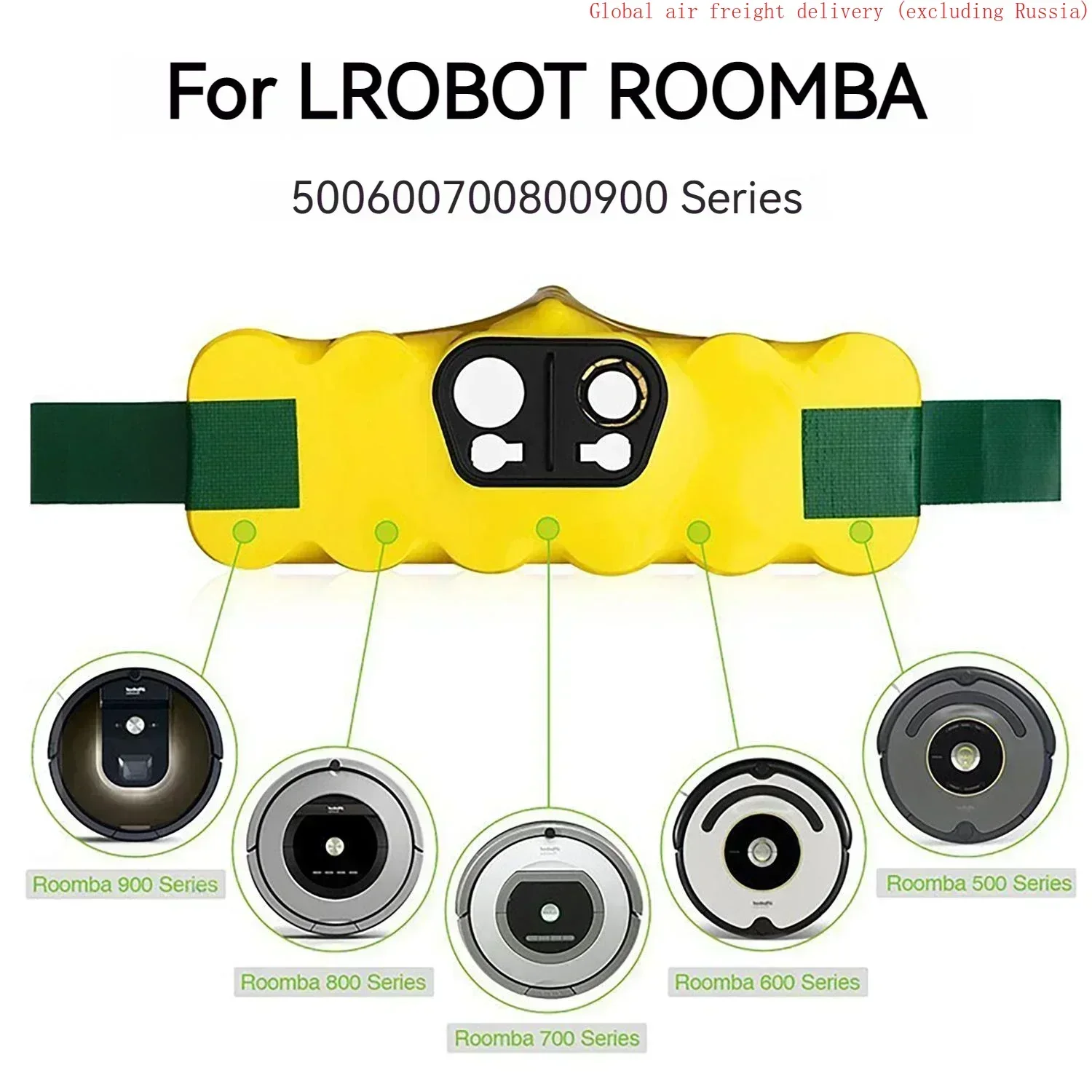 14.4V 5000mAh robot vacuum cleaner battery, suitable for IRobot Roomba 500 600 700 800 900 series 14.4V 620 650 770 780 580, etc