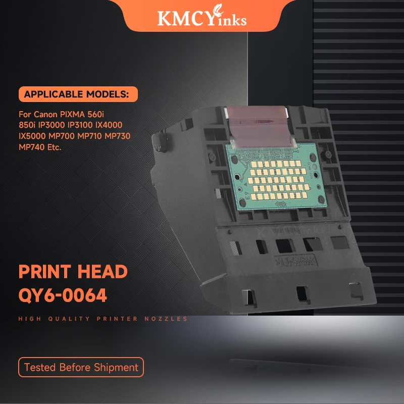 KMCYinks QY6-0064 QY6-0064-000 Printhead Print Head Printer Remanufactured For Canon 560i 850i MP700 MP710 MP730 MP740 i560 i850