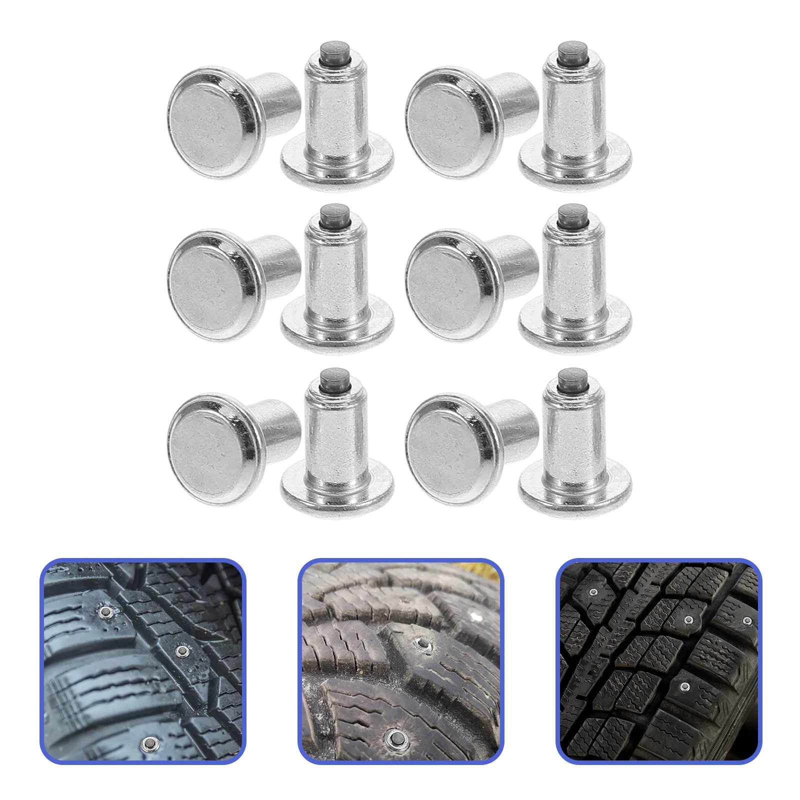 100pcs Universal Tire Anti-skid Studs Winter Wheel Lugs Auto Tire Studs For Car Motorcycle ATV Snow Tire Spikes For Ice And Snow