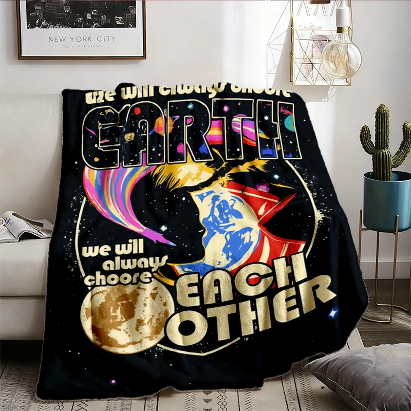 We Will Always Choose Earth, Christina Koch Artemis II Mission Flannel Blanket Unisex Flannel Throw Cozy Blanket