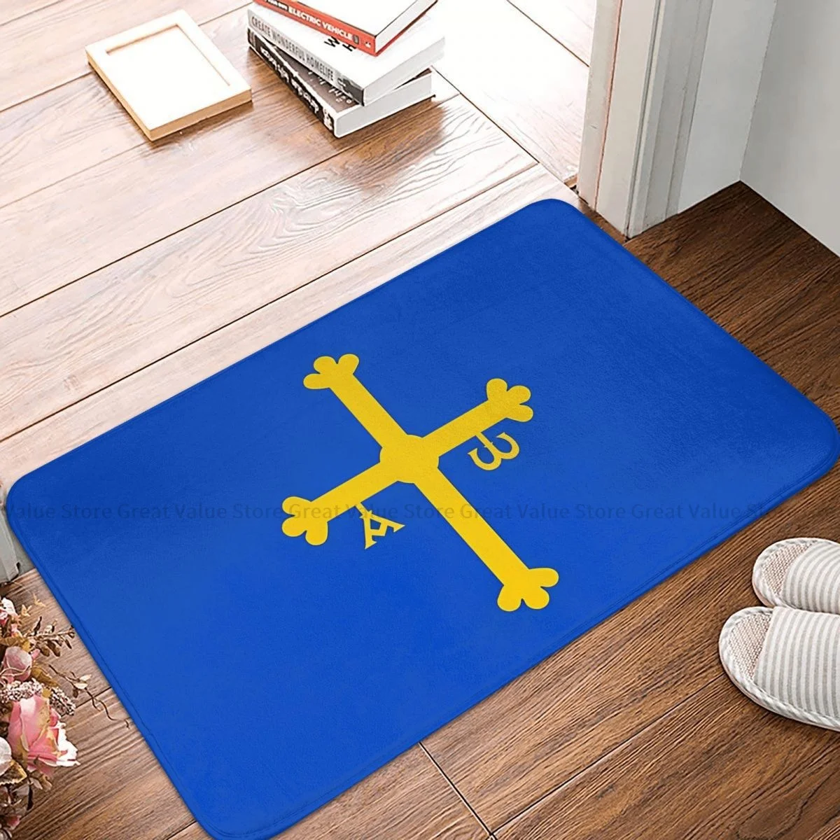 National Flag Bath Mat Flag Of Asturias Doormat Living Room Carpet Entrance Door Rug Home Decor