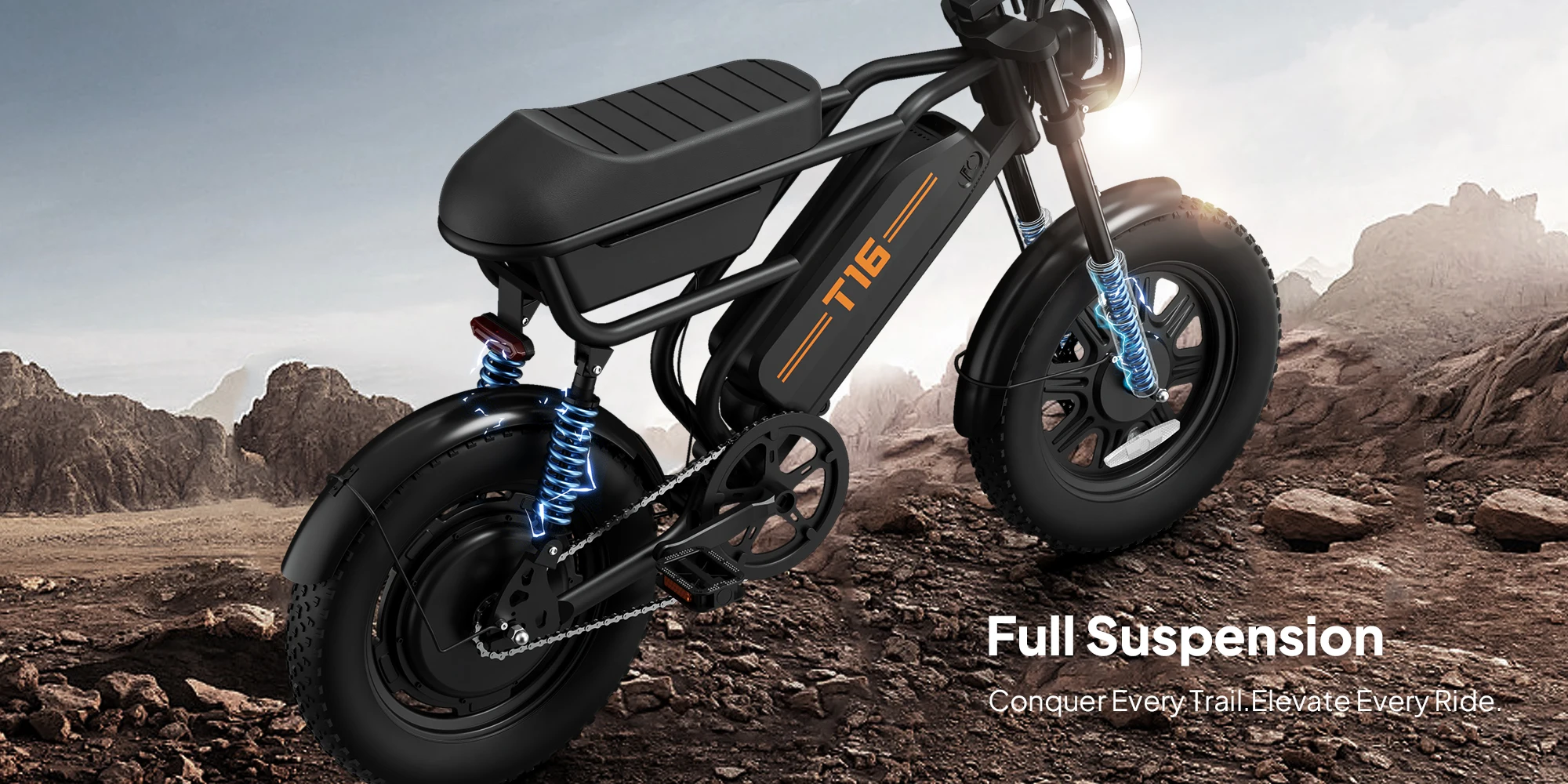 URLIFE T16 Die bevorzugte Option für Pendlerfahrten Elektrofahrrad 48V13AH Akku 16*3 Zoll Fat Tire Erwachsenen-Premium-Fahrrad – Detail 1