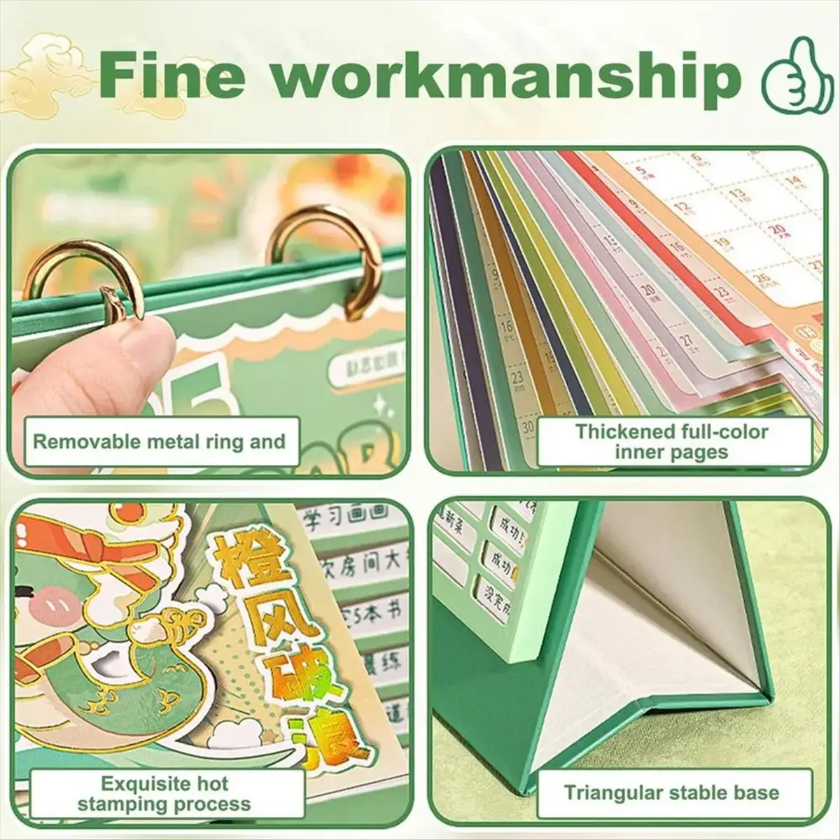 2026 Trend 2025 Desk Calendar Year of the Snake Tabletop Flipes Monthly Calendar Schedules Planner with Labels for Kids Planning